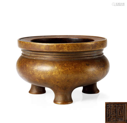 清中期 铜鬲式炉