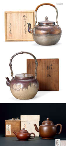19世纪 银壶、紫泥壶 （共四把）