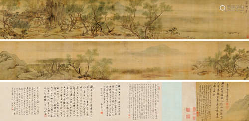 王翚（1632-1717） 1669年作 水村图 手卷 设色绢本