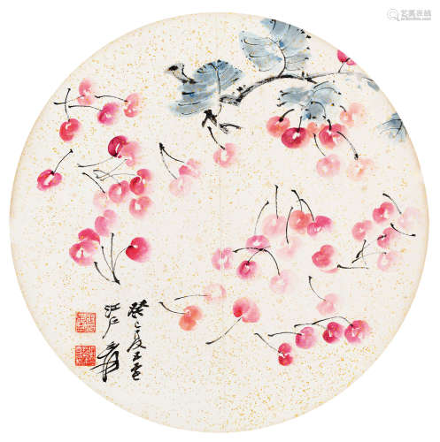 张大千（1899～1983） 1953年作 樱桃 镜心 设色纸本