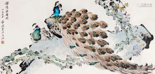 袁晓岑（1915～2008） 1995年作 锦绣长春图 镜心 设色纸本
