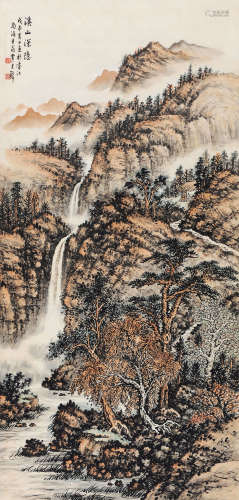黄君璧（1898～1991） 1978年作 溪山深隐 立轴 设色纸本