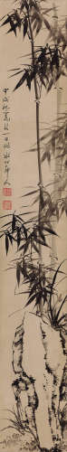 徐世昌（1855～1939） 1935年作 竹石图 立轴 水墨绢本