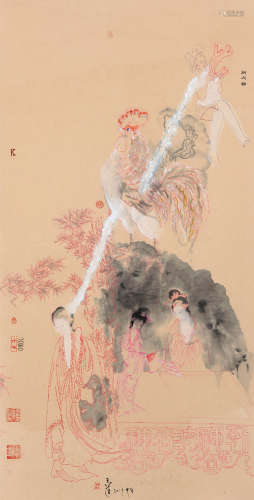 王迈（b.1972） 2014年作 牡丹峰之冬藏 镜心 设色纸本