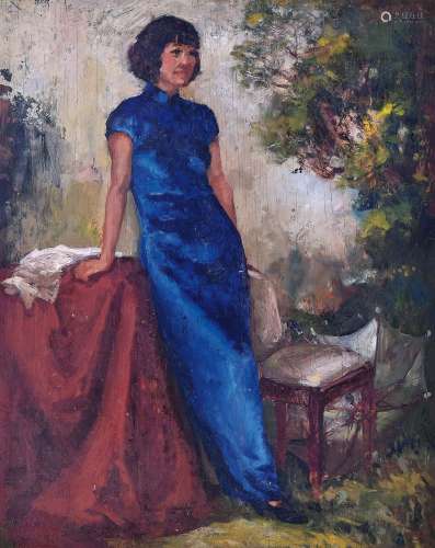 吴作人（1895～1953） 1941年作 蒋碧薇像 布面油画