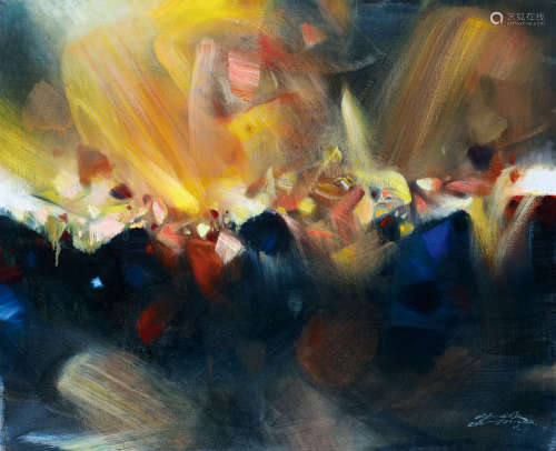 朱德群（1920～2014） 2005年作 热情的回响 布面油画