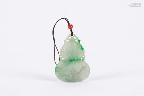 Chinese carved jadeite amulet.