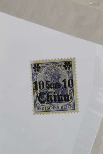 German Post in China. 10 cents