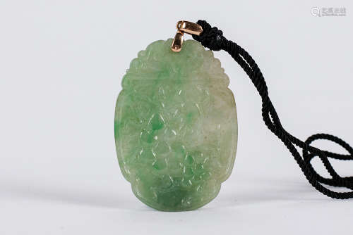 Chinese carved jadeite pendant.