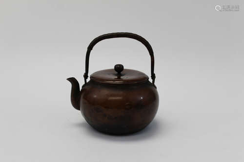 Antique Japanese Brass Teapot