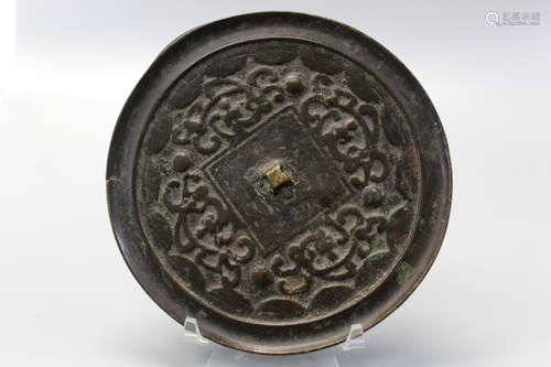 Chinese bronze mirror.