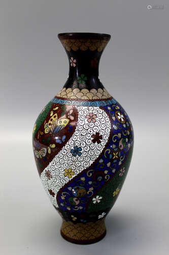 Japanese cloisonne vase.