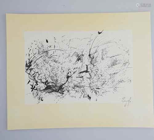 Bayrle, Thomas (geb.1937 in Berlin) - Ohne Titel, Lithographie, von Hand mit Bleistift<br />signiert, ca. 19,5x24,5 cm, Panderma Edition/Basel- Galerie von Bartha/Basel,Auflage 230+65 E.A.( La Lune en Rodage III), ungerahmt