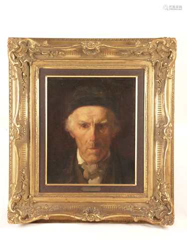 Hackl, Gabriel von (1843-1926) - Portrait of a man, oil on canvas, signed and dated in<br />upper right 1898, framing signed ''G. von Hackl'',  ca.26x30cm, framed