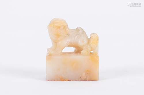 Chinese carved stone seal, Qing Dynasty.