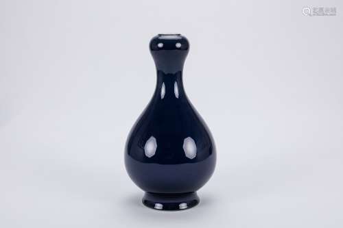 Chinese powder blue porcelain vase.