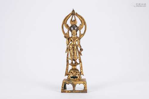 Chinese gilt bronze Buddha statue.