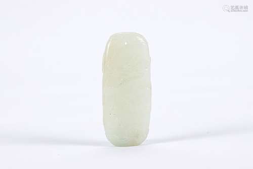 Chinese carved jade with dragon decoration, Qing Dynasty.