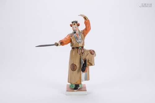 Chinese famille rose porcelain figure.