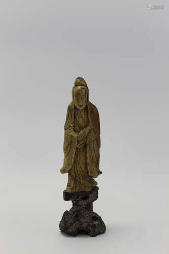 Chinese Soapstone Guanyin Statue