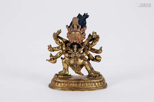 Chinese gilt bronze figure of a Buddha.