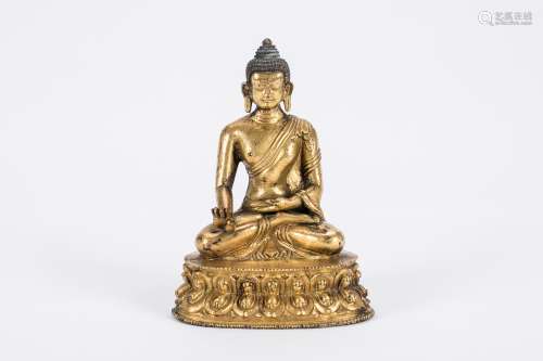 Chinese gilt bronze Buddha.