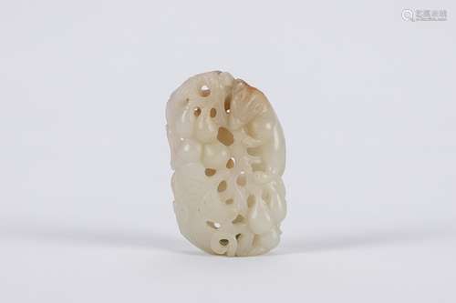 Chinese white jade carving, Qing Dynasty.