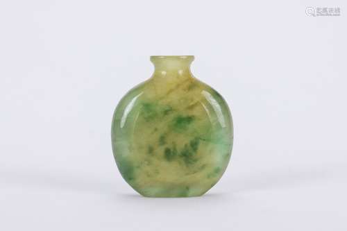 Chinese jadeite snuff bottle.