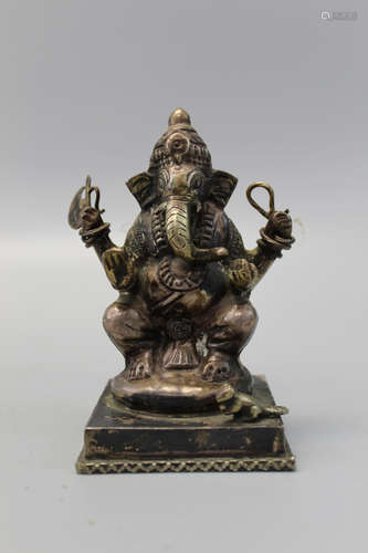 Antique Indian sliver statue.