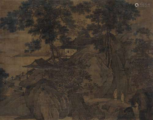 周臣（1460～1535） 山居访友图 立轴 绢本