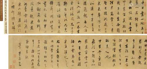 董其昌（1555～1636） 行书临米帖 手卷 纸本