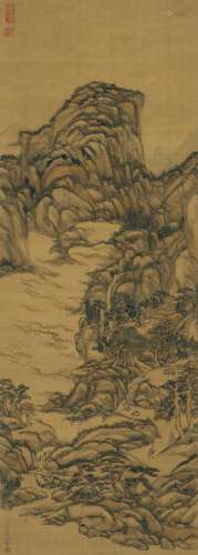 王原祁（1642～1715） 春山白云图 立轴 绢本