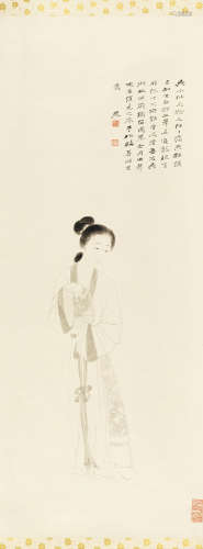 张大千（1899～1983） 仿吴小仙仕女图 立轴 纸本
