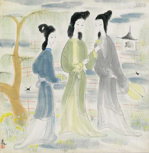 林风眠（1900～1991） 三美图 镜心 纸本