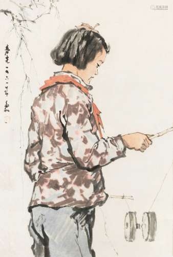 蒋兆和（1904～1986） 1961年作 春光 镜心 纸本