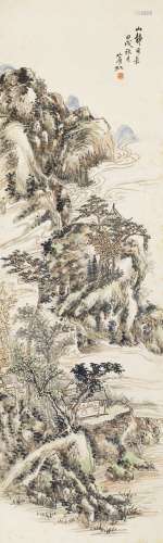 黄宾虹（1865～1955） 1934年作 山静日长 立轴 纸本