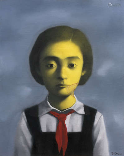 张晓刚 2011年作 我的红领巾 布面油画
