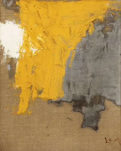 黄锐 1992年作 黄色空间 No.5 布面油画