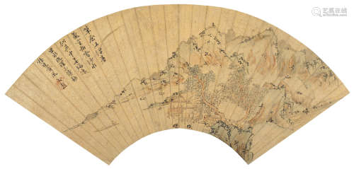 文彭（1498～1573） 草屋江深 镜心 纸本