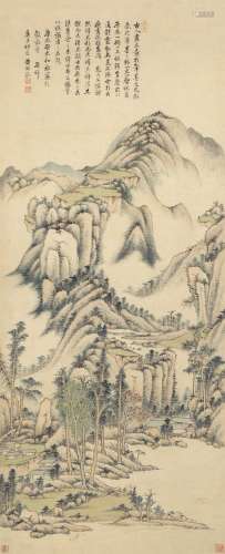 黄均（1775～1850） 1840年作 拟王原祁山水 立轴 纸本