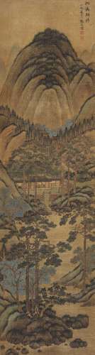 张崟（1761～1829） 1807年作 松溪归棹 立轴 绢本