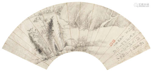 恽寿平（1633～1690） 秋林晓寒 镜心 纸本