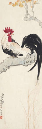 徐悲鸿（1895～1953） 1936年作 鸡鸣桑树颠 立轴 纸本
