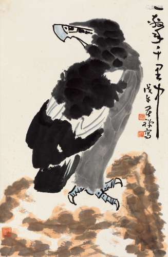 李苦禅（1899～1983） 1978年作 一击千里中 立轴 纸本
