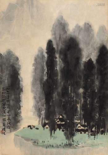 李琼玖（1932～1990） 1974年作 大渡河风景 镜心 纸本