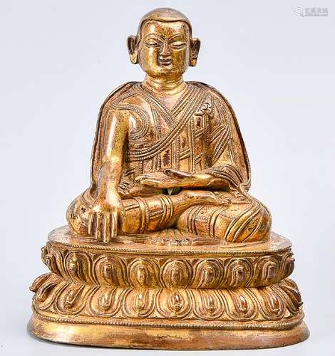 A Fine Gilt Bronze Figure Of Buddha