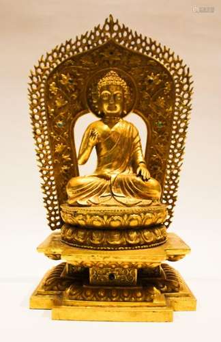 A Fine Gilt Bronze Figure Of Buddha