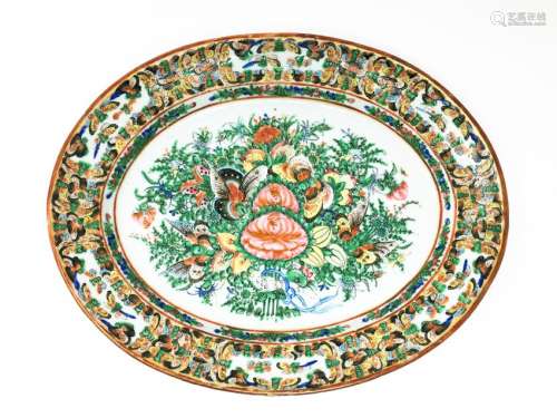 A 19th Century Guangcai 'Butterfly' Dish