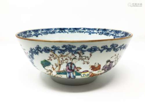 A 18th Famille Rose 'Figure' Bowl