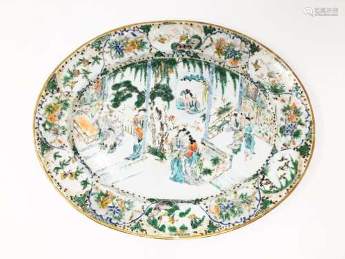 A Fine 19th Century Wucai 'Figure' Dish